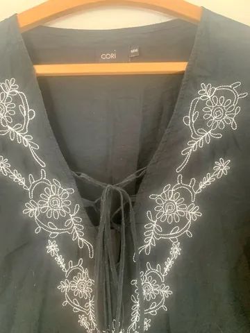 Bata Cori preta em viscose - Tam M