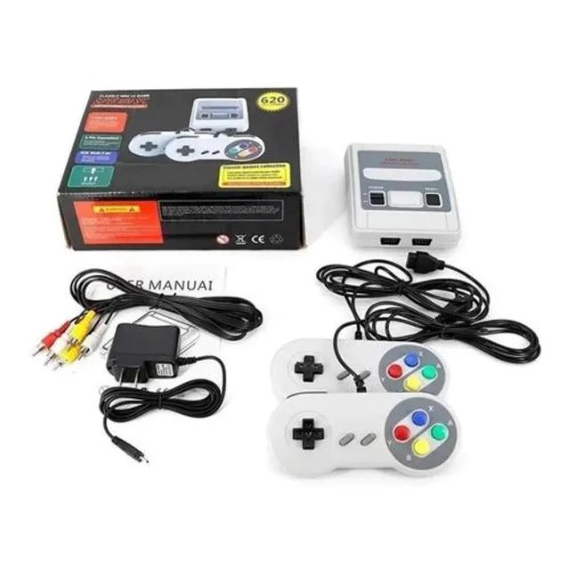 Video Game Retro Anos 80 E 90 620 Jogos 8 bits 2 Controles tipo nitend