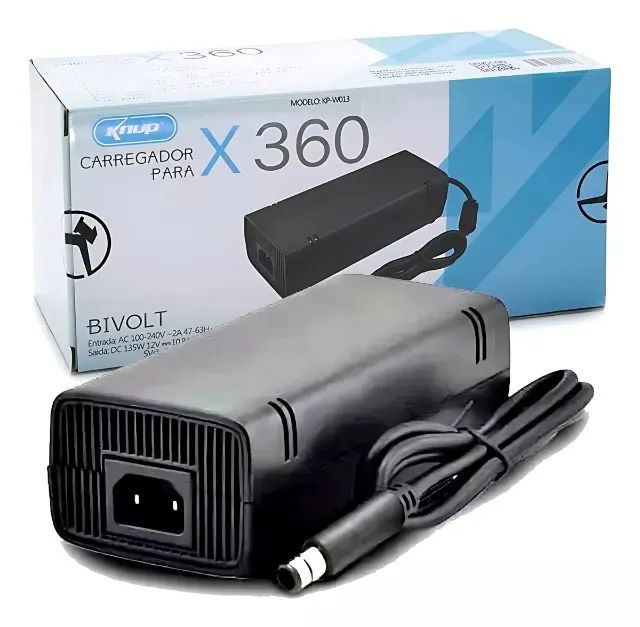 Fonte Xbox 360 Super Slim  - 1 Pino, Alta Performance, Compatível Novo Loja Coimbra