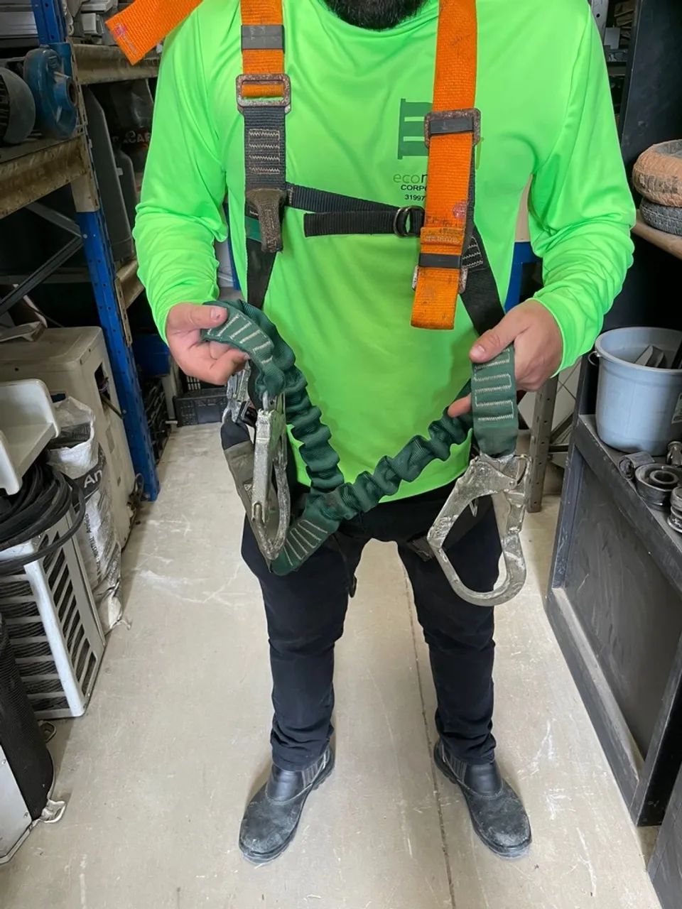 Cinto de segurança para trabalho alpinista pára-quedista com talabarte