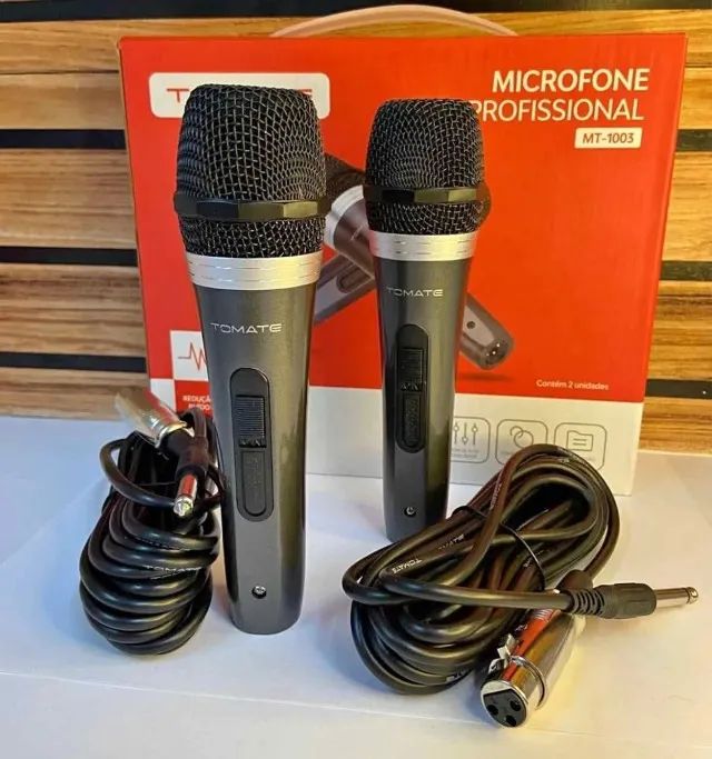 Kit 2 Microfones Profissional Tomate MT-1003 - Qualidade de Som - Foto 4