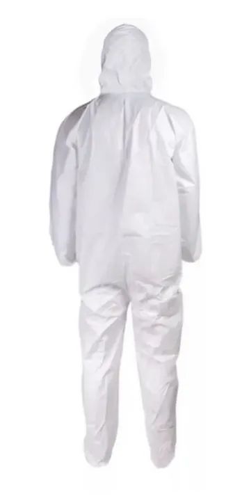 Macacão De Segurança Descartável - Kit Com 13 Unidades - Branco Tamanho XXG - Foto 2