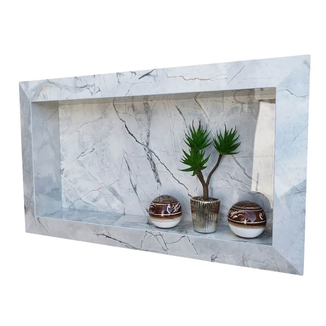 Nicho em porcelanato polido - Borda Diamante 60x30x10cm (interno)