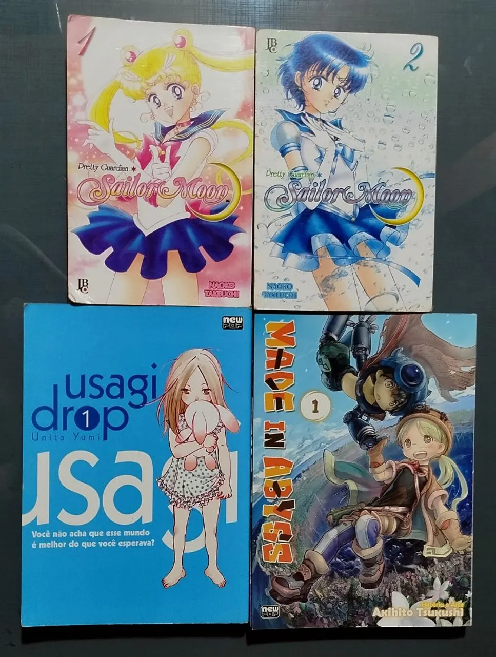 Mangás Sailor Moon, Usagi Drop e Made in Abyss - Novos e em ótimo estado!
