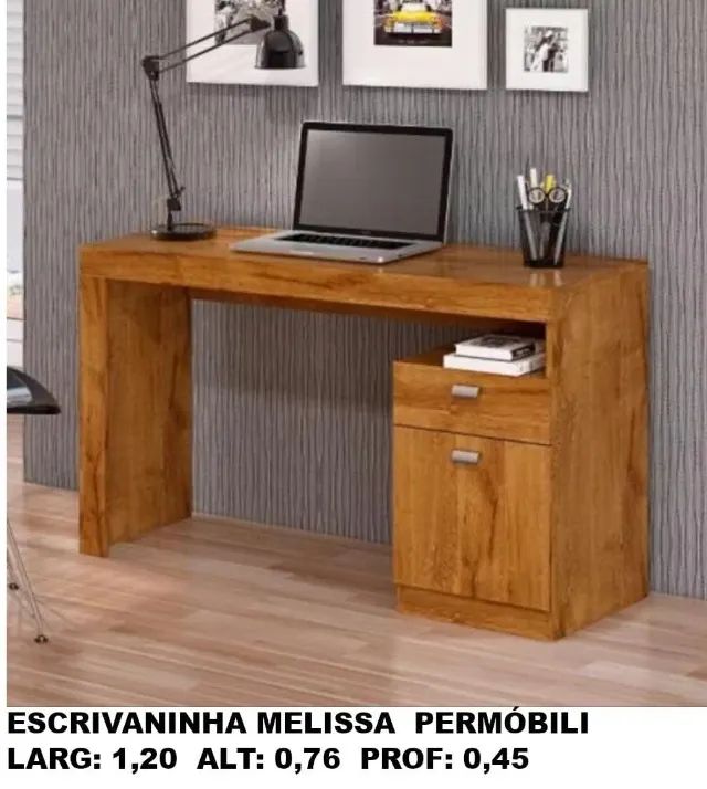 Escrivaninha Melissa Permobili - Pronta Entrega 