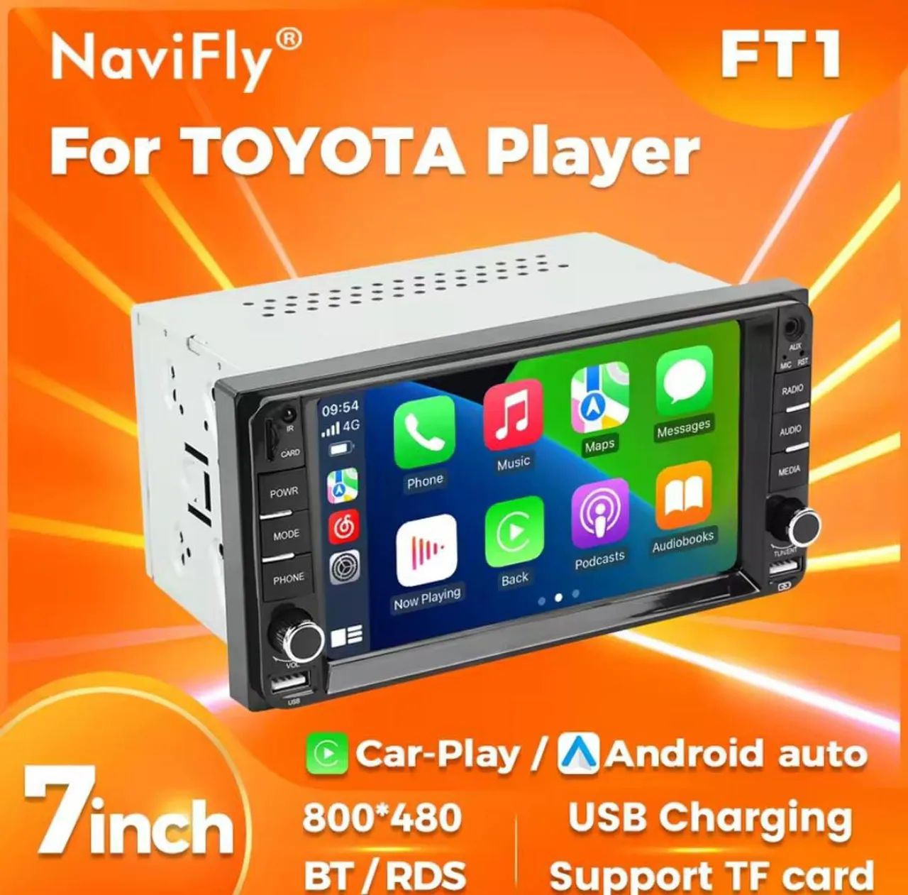 Central Multimídia dvd 2 din 7 polegadas  - CarPlay e Android Auto - som tela mp5 carro