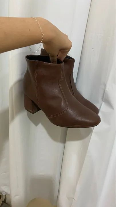 Botas de Cano Curto Marrom Beira Rio n 36 - Foto 2