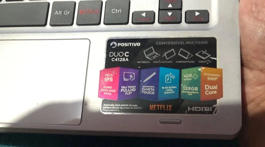 Vendo ou troco Notebook Positivo DUO C C4128A - Foto 4