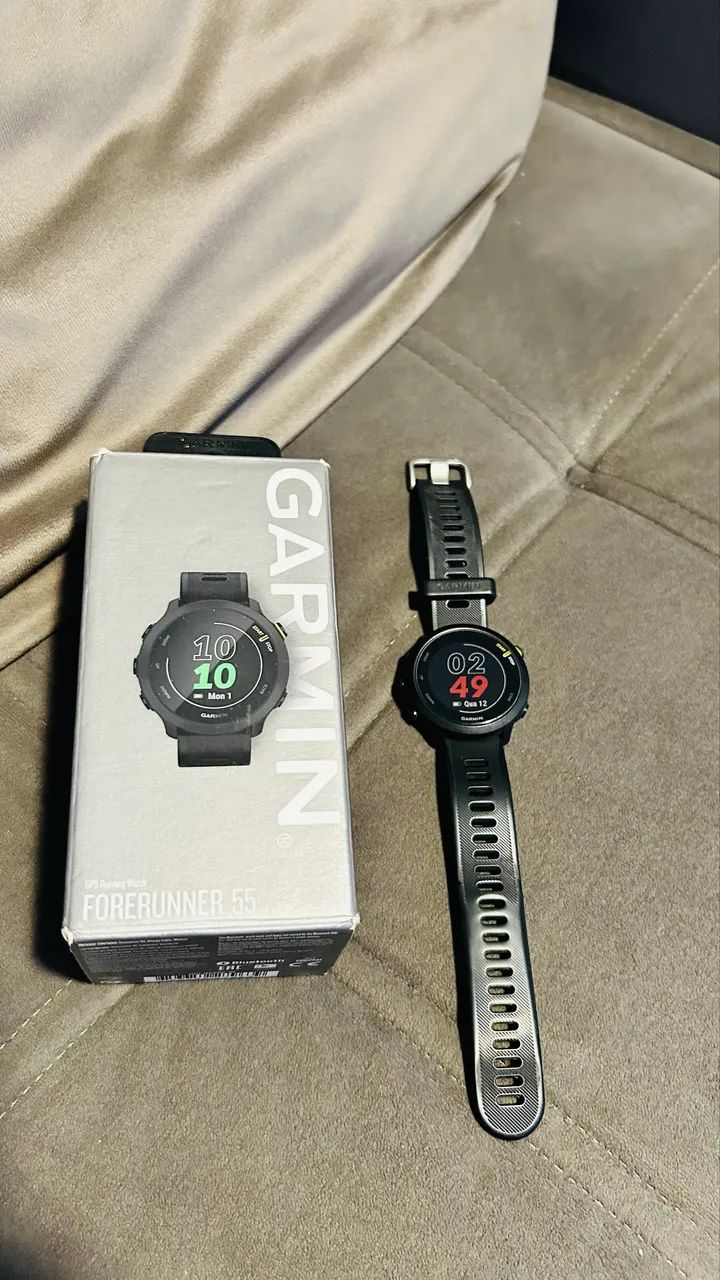 Garmin Forerunner 55 (FR 55) - Impecável! C/ Película e Proteção de Carga - Foto 5