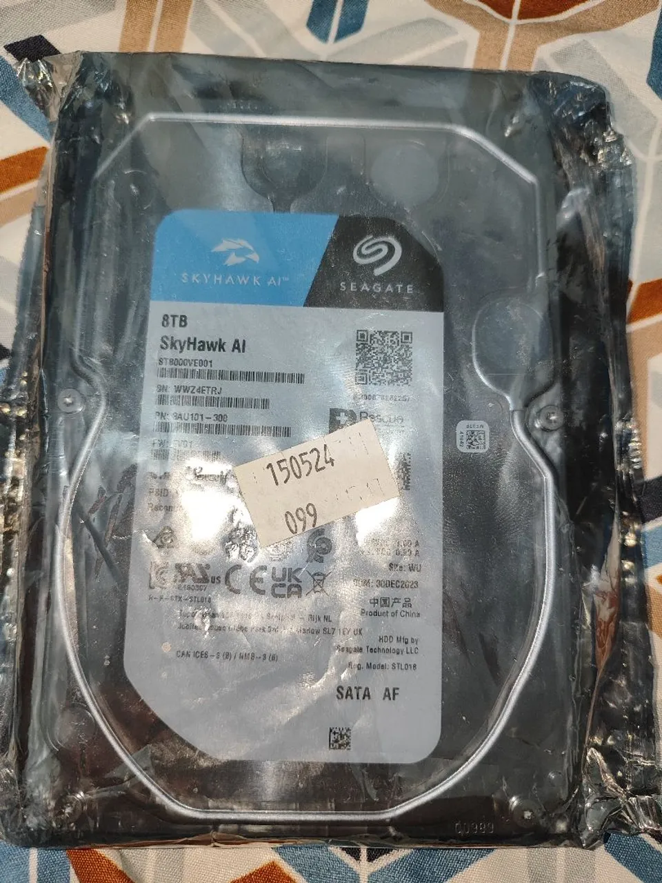 HD 8 tera Seagate skyhawk AI, novo lacrado