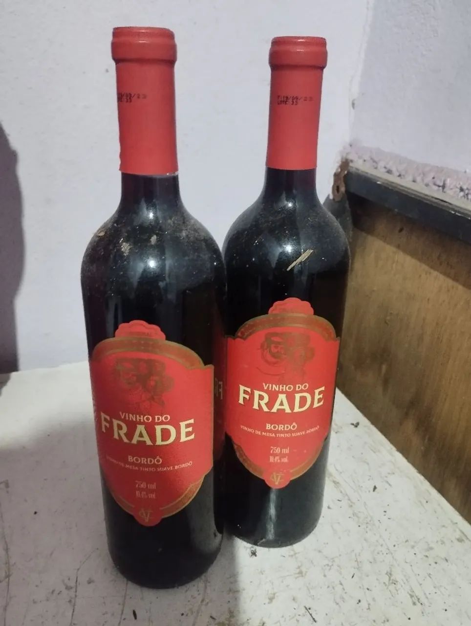 Kit 2 Vinho do Frade Bordô - Garrafas de 750ml