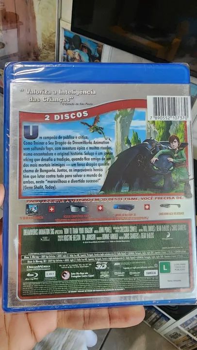 Blu-ray 3D + 2D Como Treinar O Seu Dragão Lacrado - Foto 2