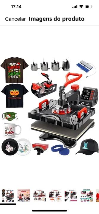 Prensa térmica 10 em 1