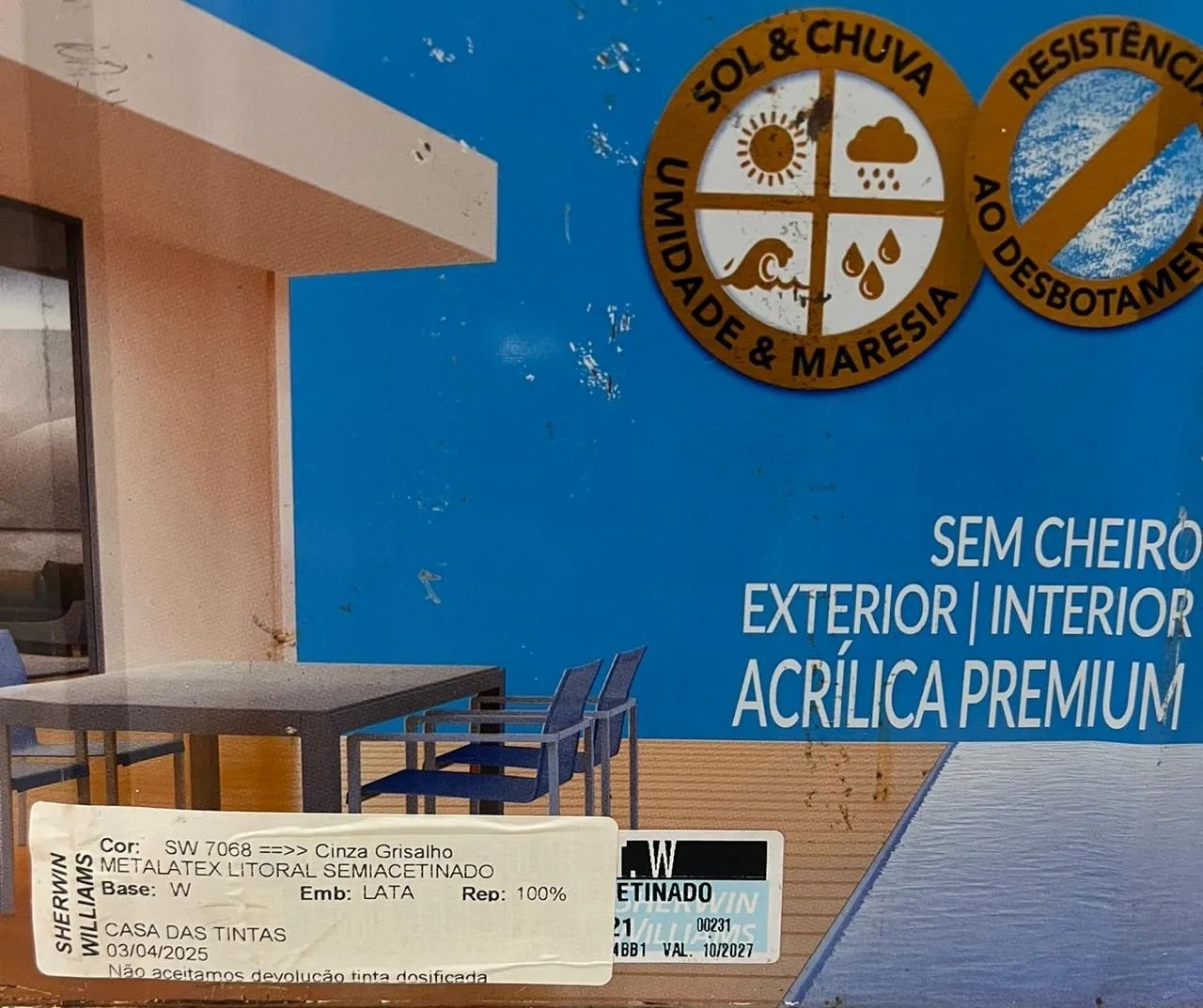 Tinta Sherwin Williams Litoral semi acetinado cor cinza escuro - Foto 3