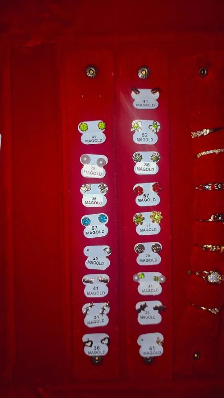 Anéis, brinco, cordão, gargantilha,  Magold Semijoias Diversos Modelos - Foto 3