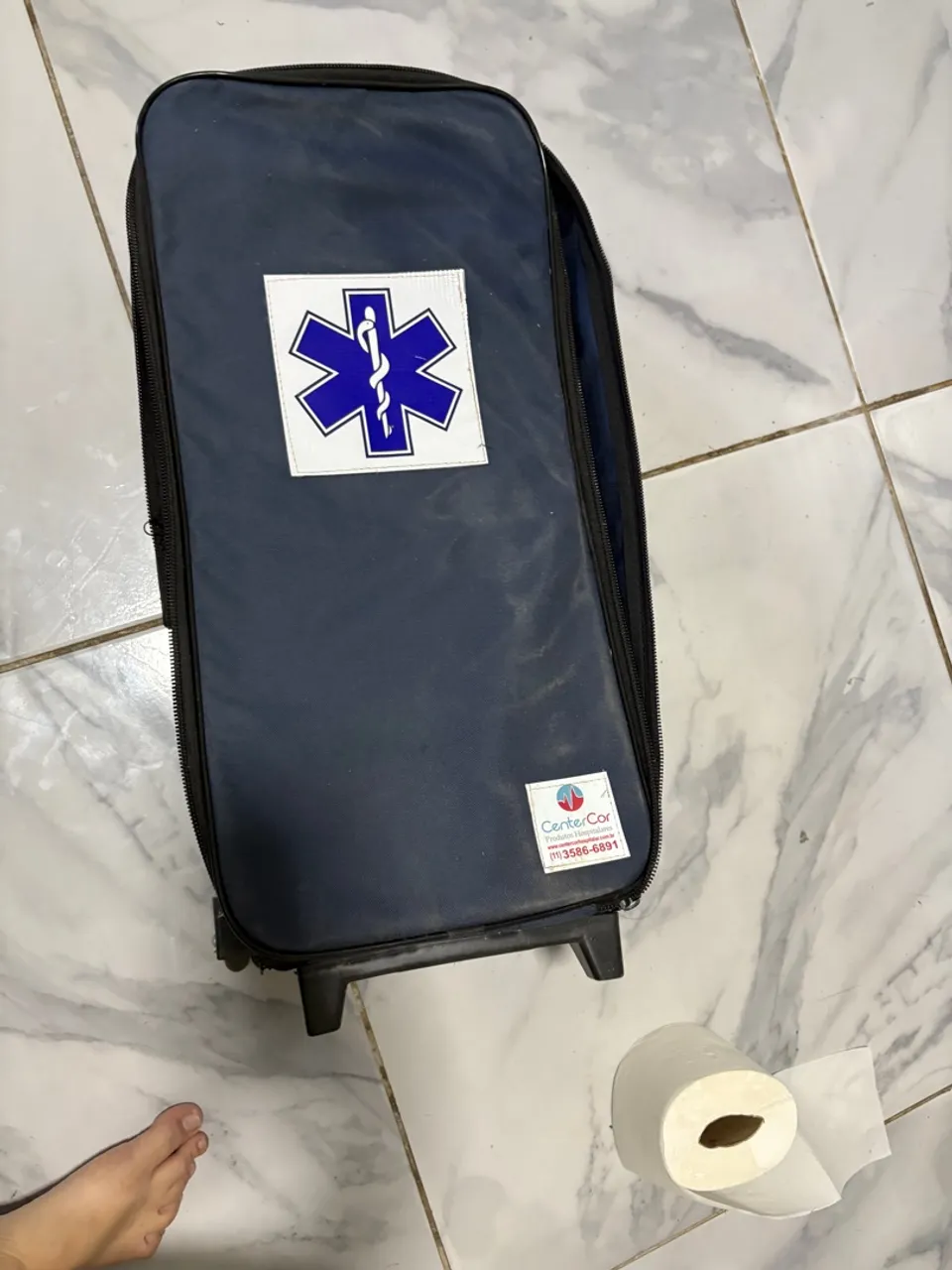 Mala portátil porta cilindro com ele 