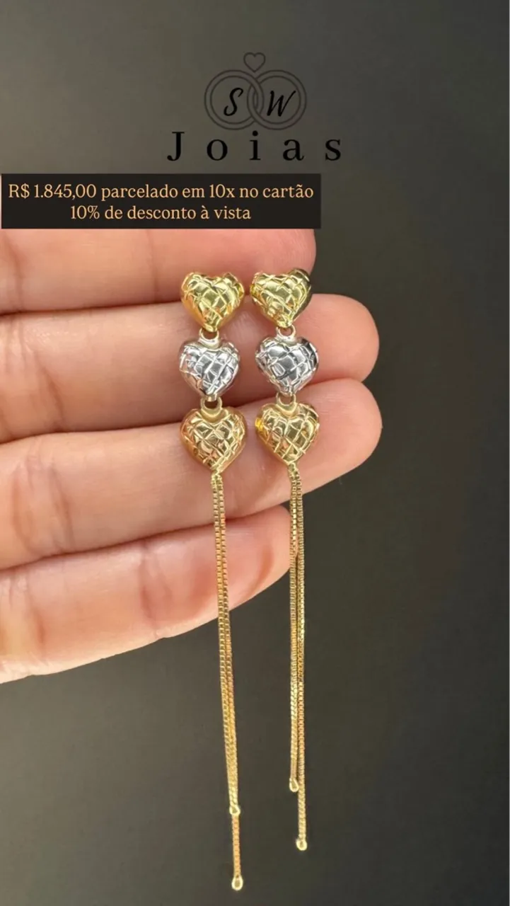 Brincos ouro 18k