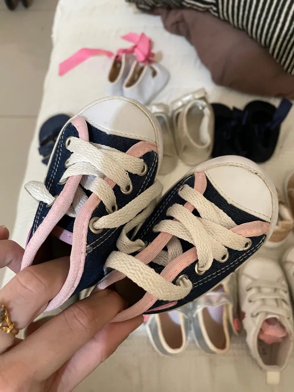 10 pares de sapatinho pra bebê menina. - Foto 3