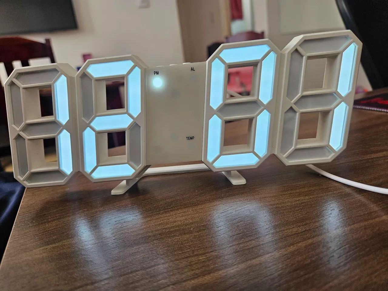 Relógio digital LED - com sensor de temperatura - Foto 4