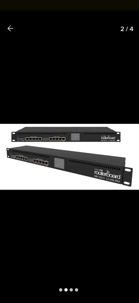 Roteador MikroTik RB3011UiAS-RM Gigabit Ethernet