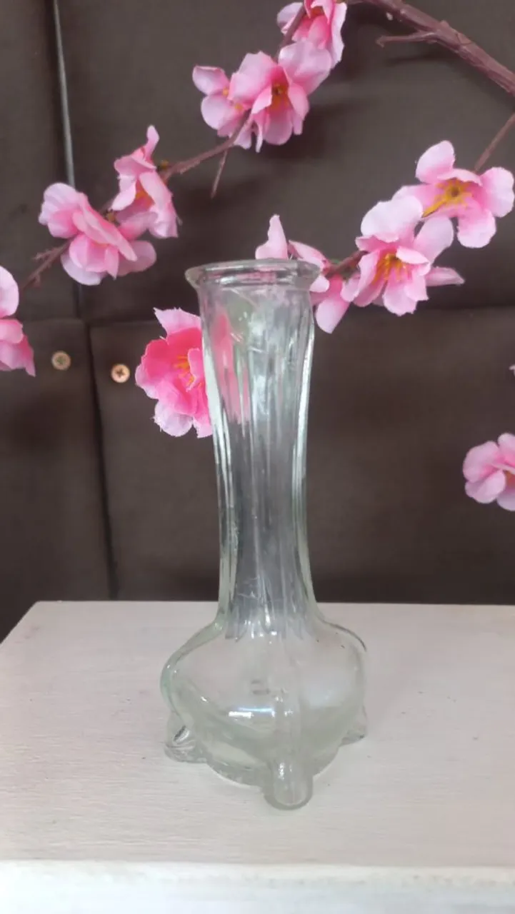 Vaso solitario de vidro decorativo para flores