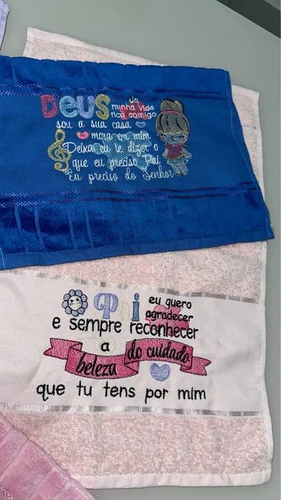 Toalha Bordada frases  - Foto 4