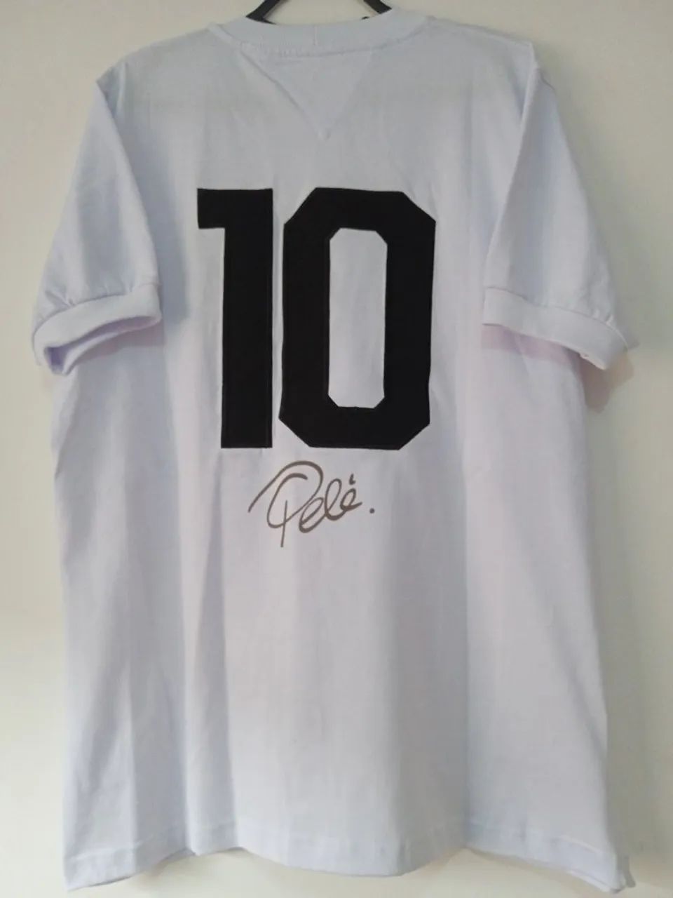 Camisa Santos Athleta Milésimo Gol #10 Pele Autografada Certificada