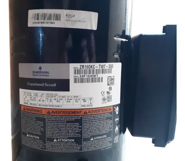 Compressor Copeland Scroll Zr160kc-tw7-550,380v, Btus 160000 Novo - Foto 4