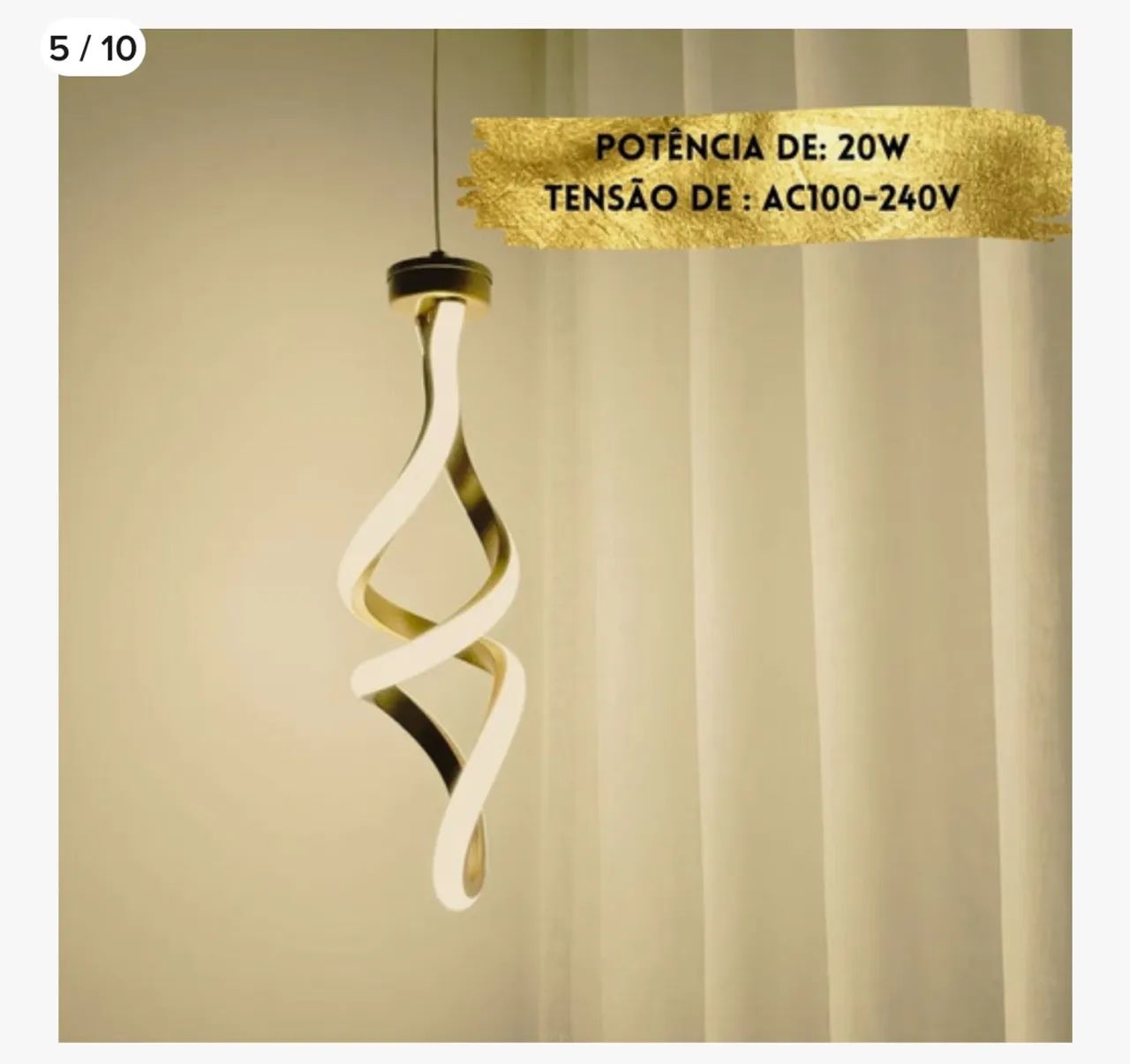 Pendente LED 20W - Design Exclusivo