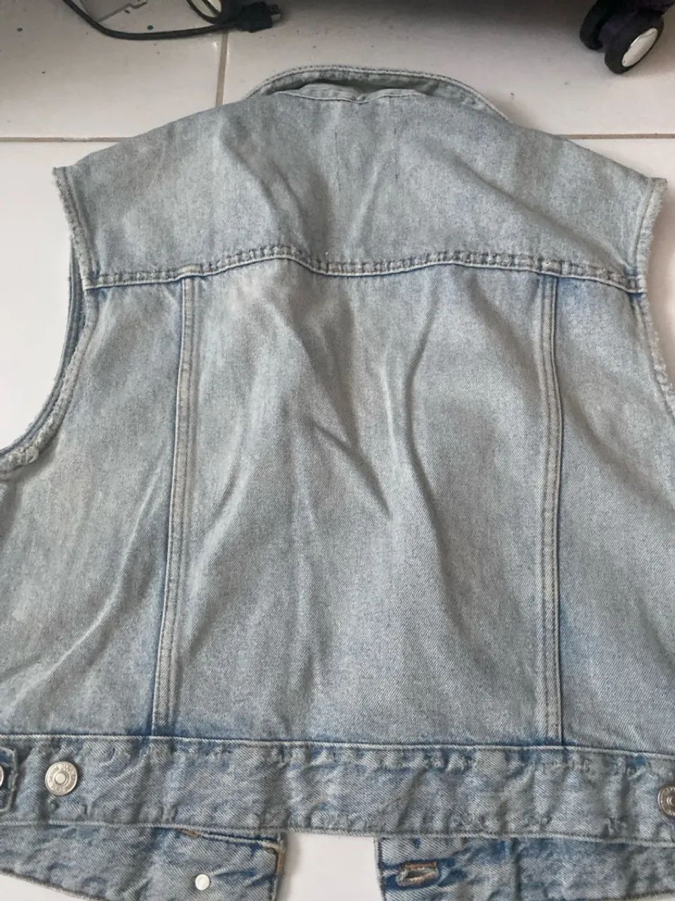Jaqueta jeans Zara - Tamanho P grande - Foto 3