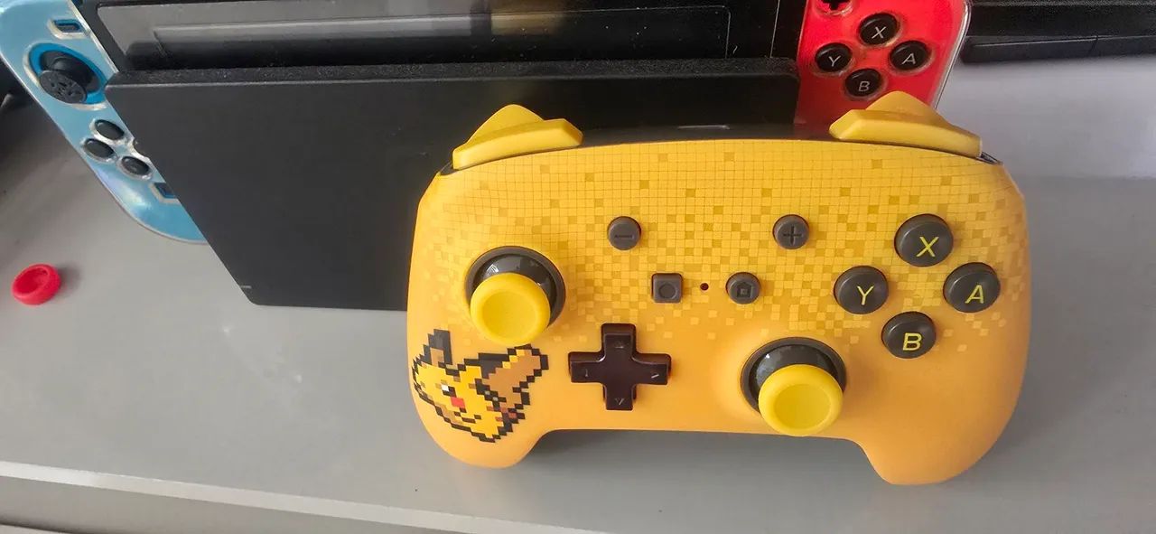 Controle Pokemon Pikachu 8bits lacrado Nintendo Switch - Foto 5
