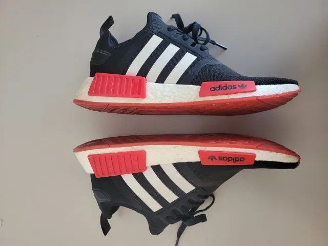Adidas NMD_R1 Core Black / White / Solar Red Original - Foto 3