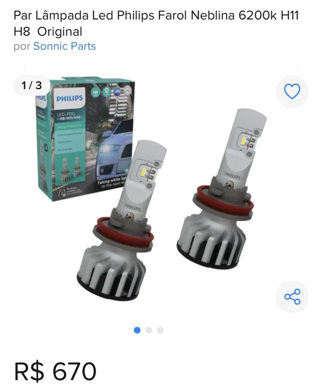 Kit lâmpada LED para carro  - Foto 4