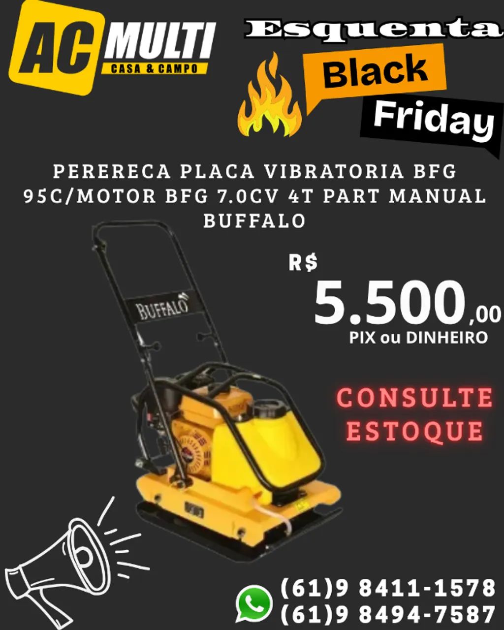Perereca Placa vibratoria BFG 95c/motor bfg 7.0cv 4t part manual Buffalo