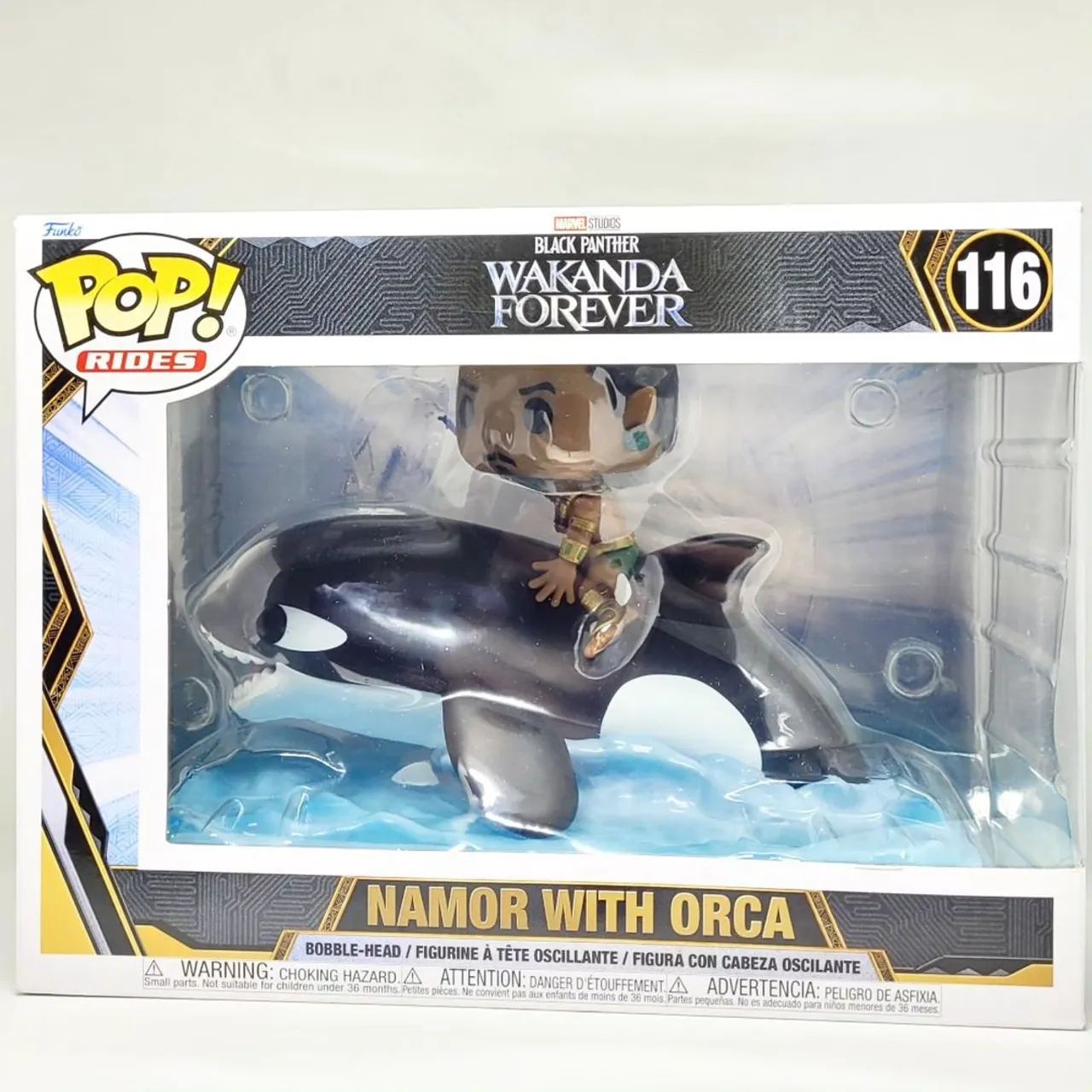 Funko Pop Rides Namor com Orca Wakanda Forever