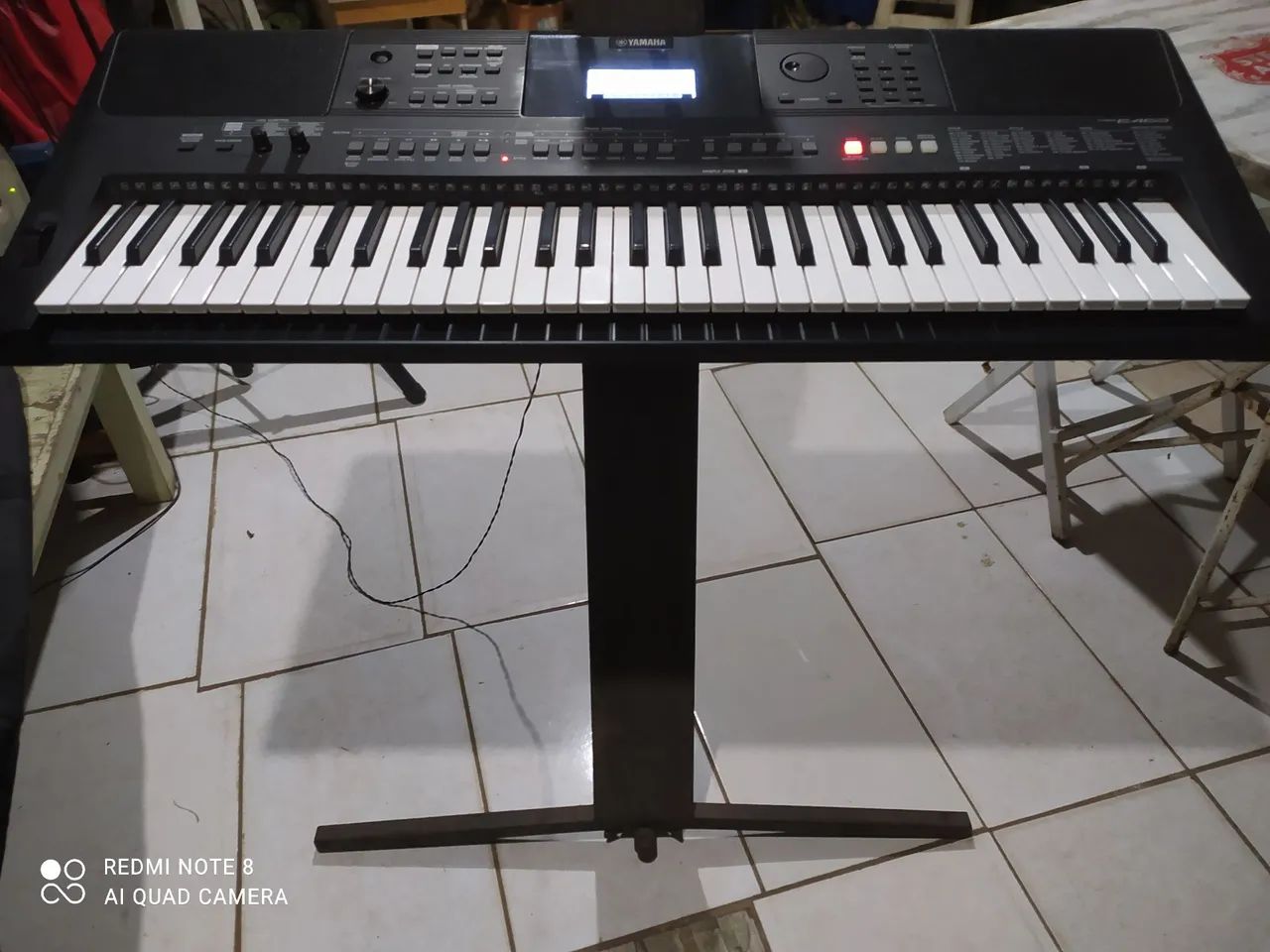 Teclado Yamaha psre 463 mais suporte stay  - Foto 4