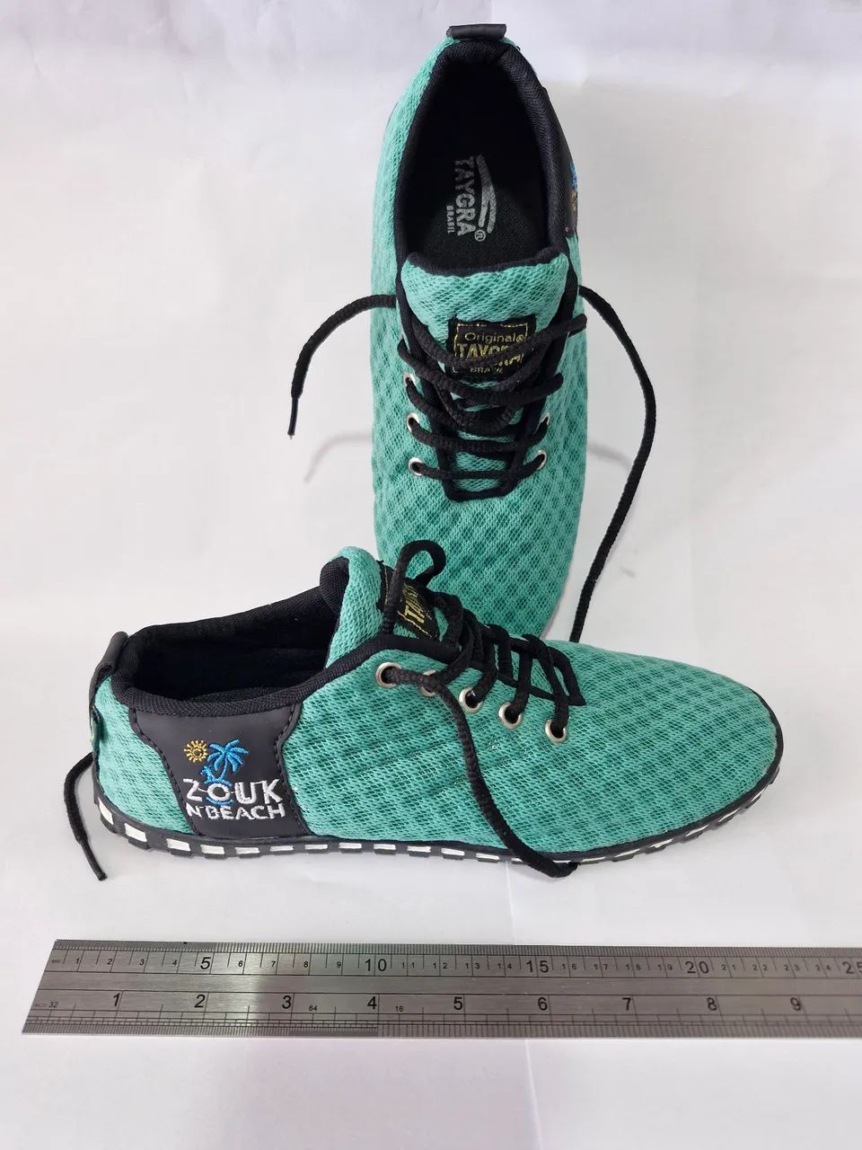 Tênis Taygra Verde para dança e corrida Usado vezes Calçados