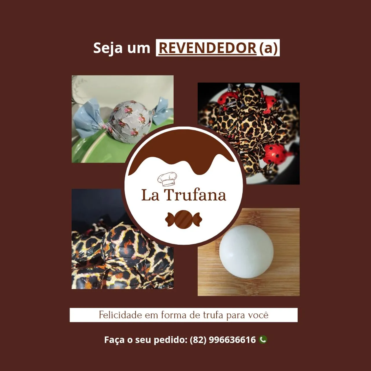 Revenda trufas artesanais de sabor incrível