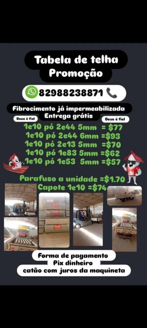 Telha na promoção final de ano temos todos os tamanhos entrega grátis só ligar *71 - Foto 4