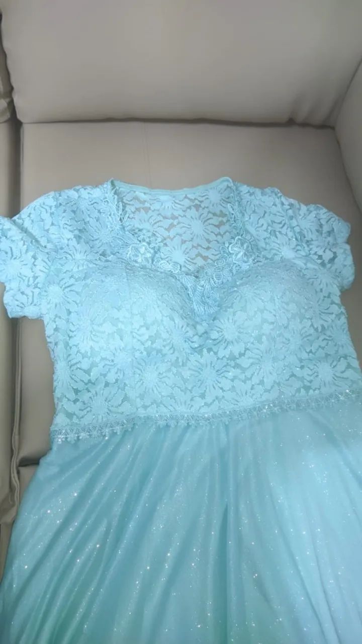 Vestidos de festa Verde Tiffany 