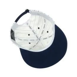 Boné Compton Dad Hat Risca de Giz Algodão Cinza e azul - Foto 3