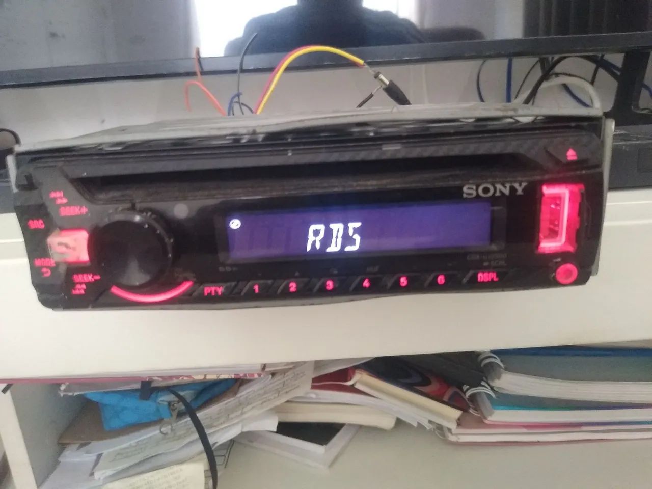 Rádio Sony comcom bluetooth adaptado já na placa USB cd e subwoofer 