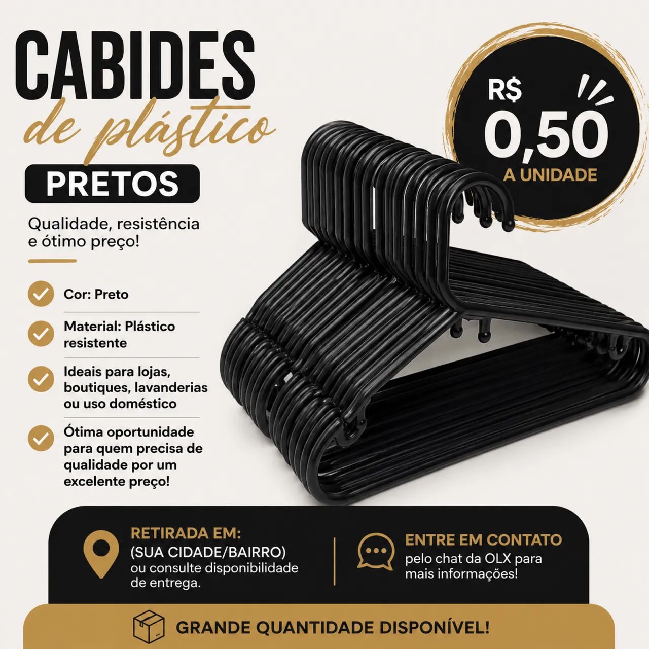 Cabides de Plástico