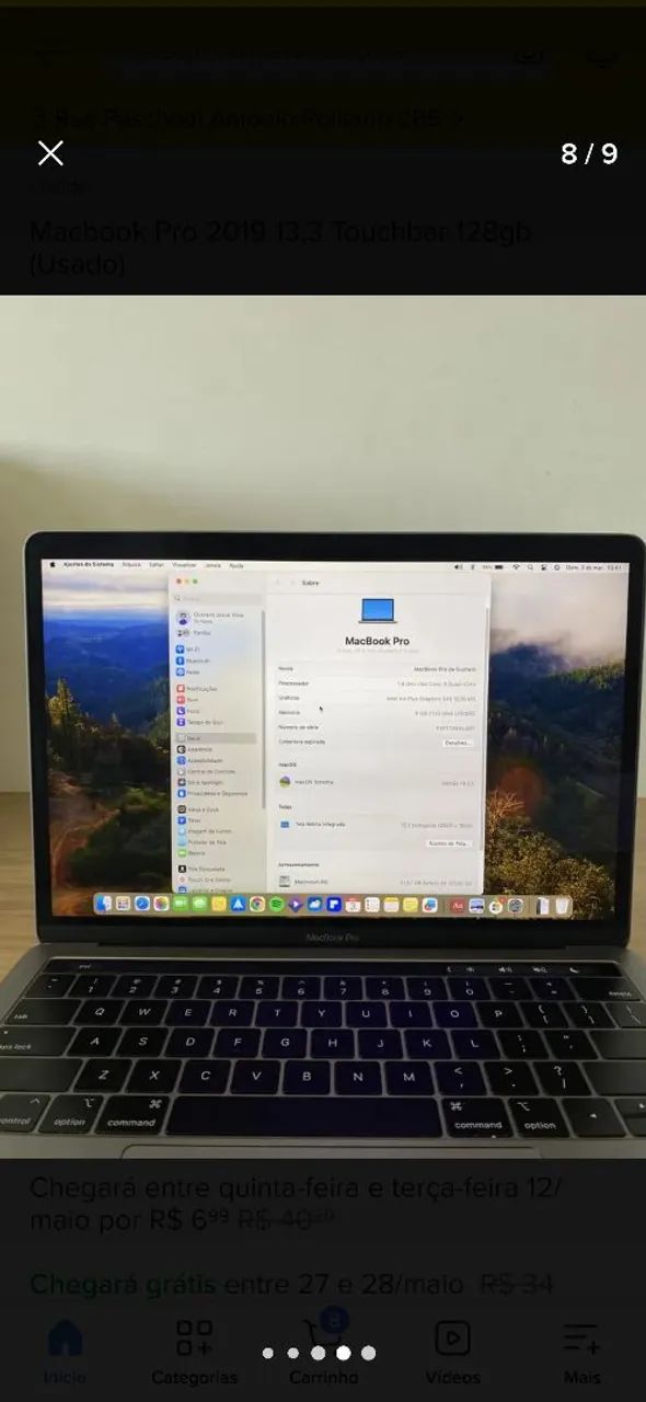 Macbook Pro Touchbar - 8GB - SSD250GB - Foto 2