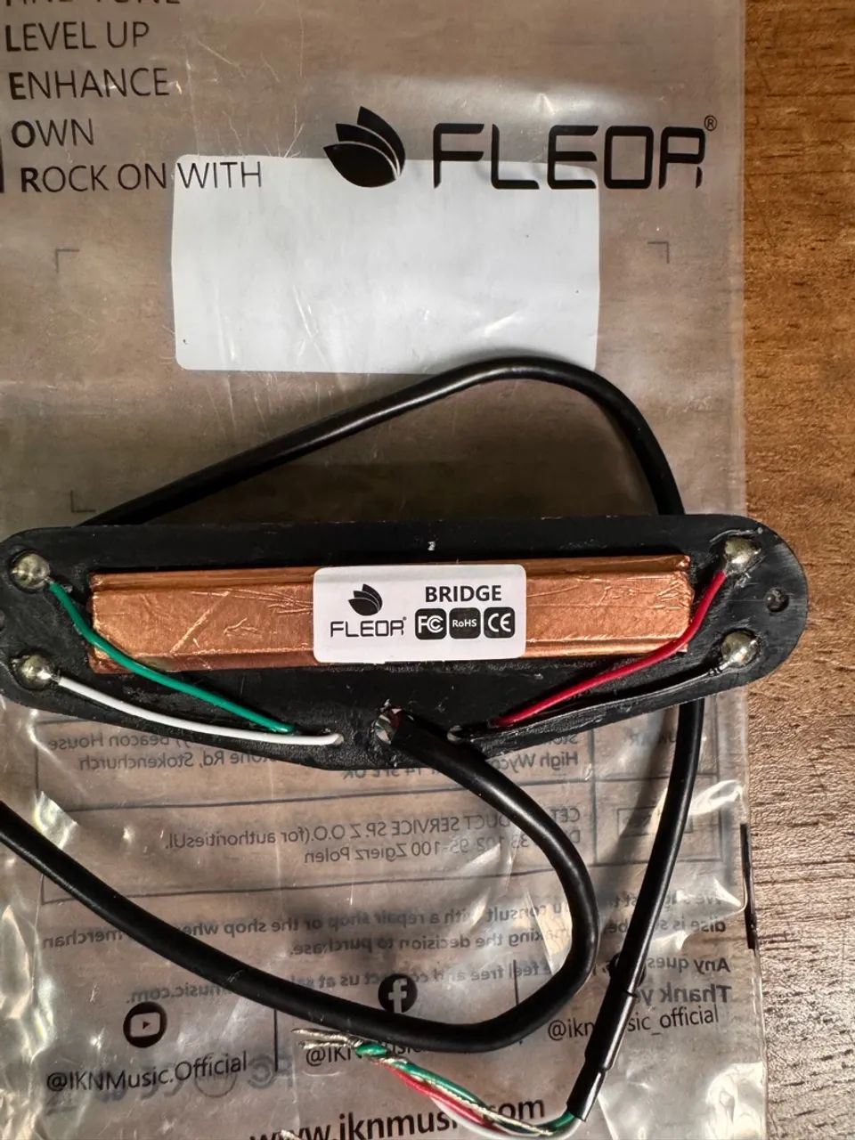 Captador de guitarra fleor bridge  - Foto 2