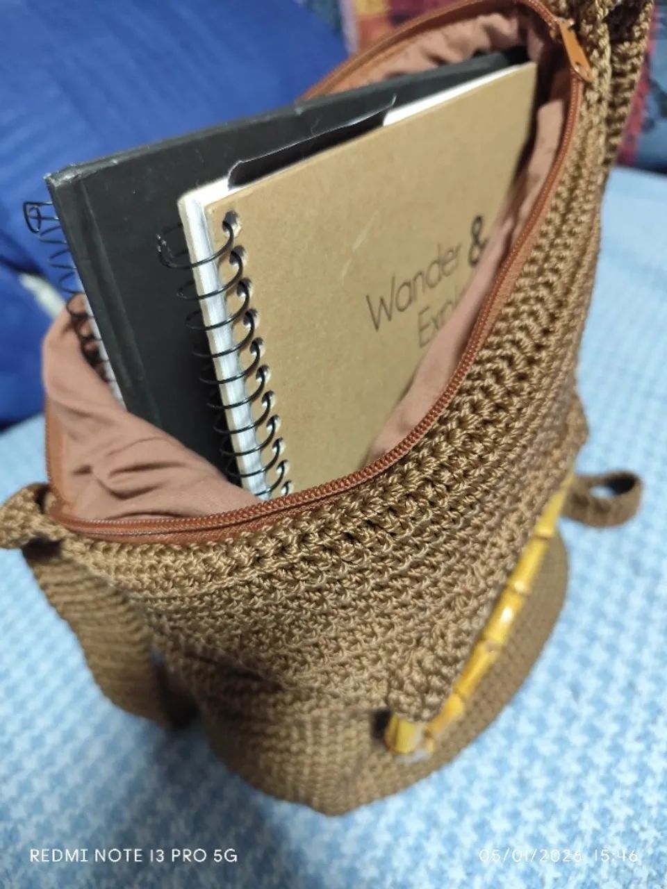 Bolsa de Crochê - Marrom - Foto 5