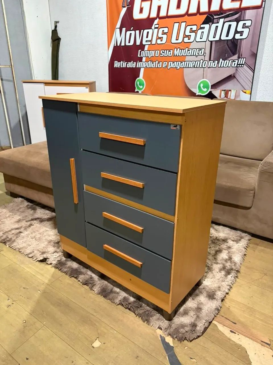 Cômoda 4 gavetas + sapateira acoplada - Foto 5