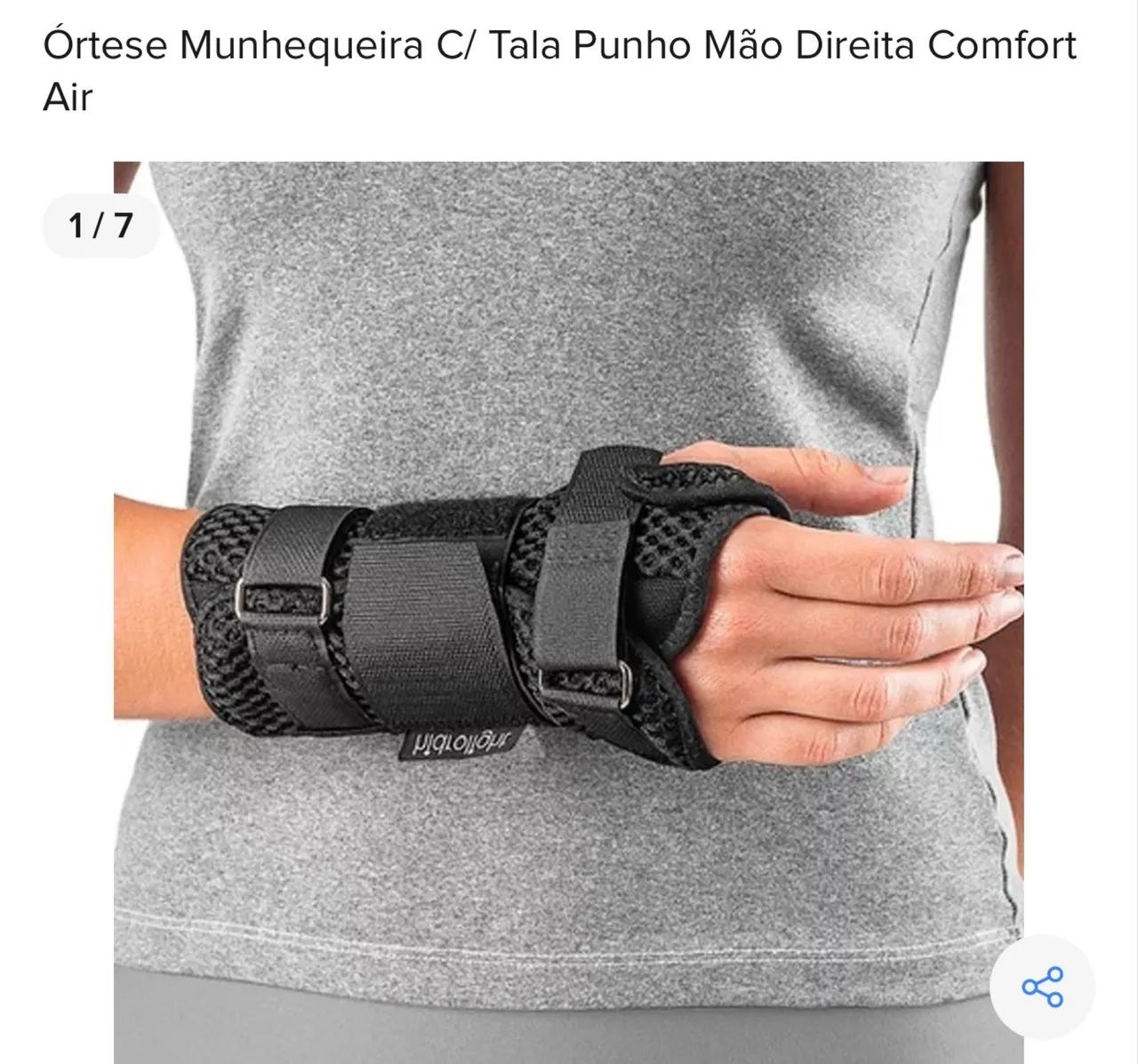 Ortese munhequeira para mão direita. Nunca usada!