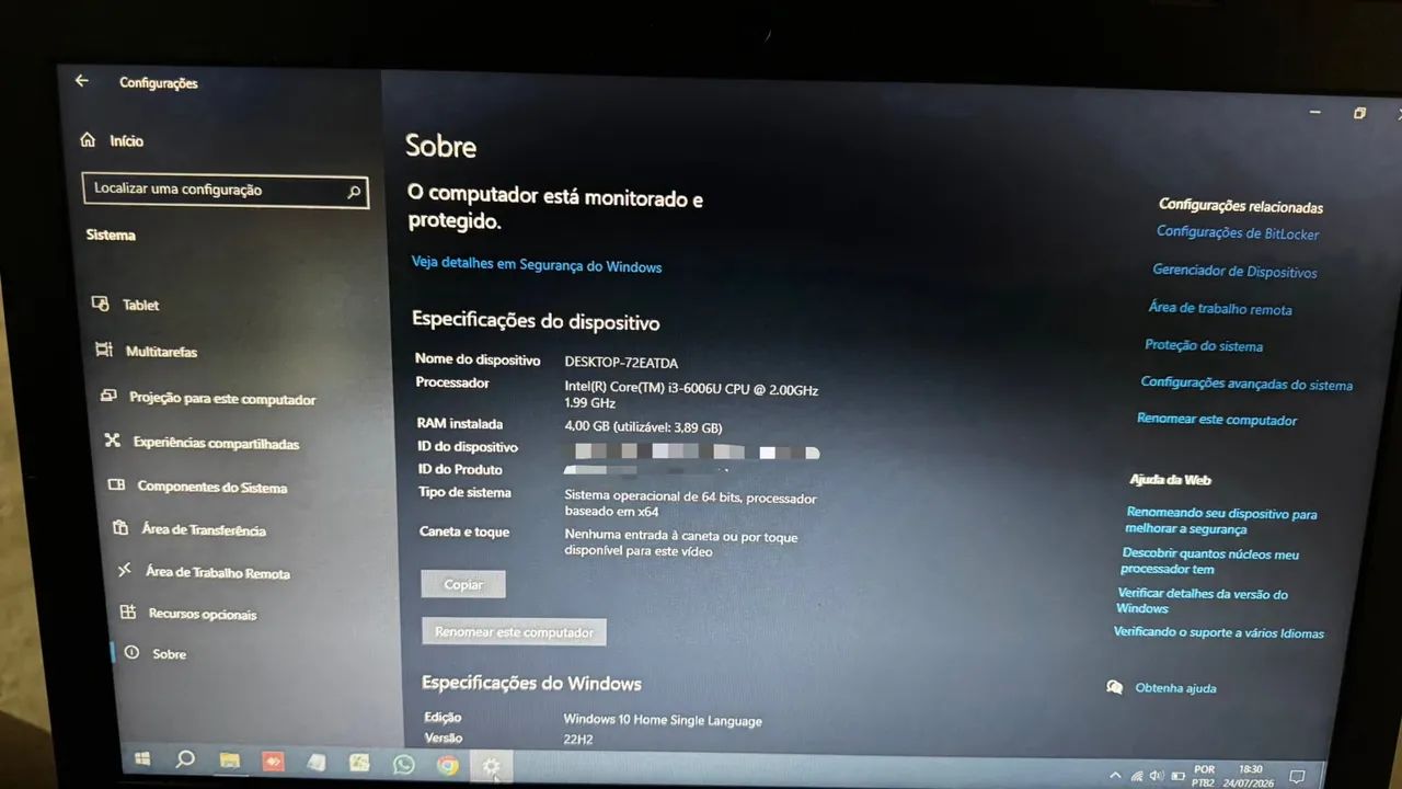 Notebook Positivo Intel Core i3 - Funcionando Perfeitamente - Foto 3
