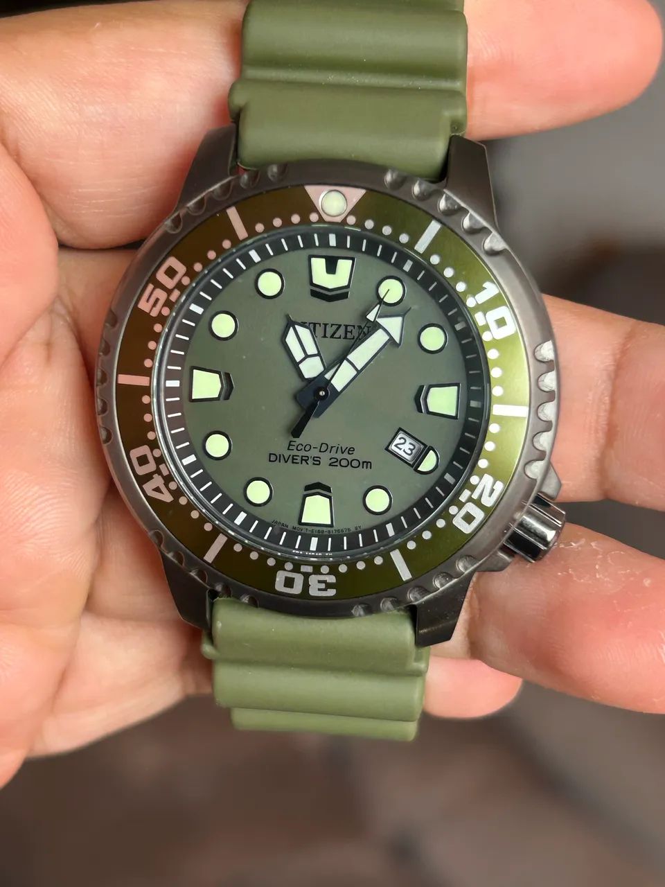 Relógio Citizen Promaster Solar Verde 44mm BN0157-11 - Foto 2
